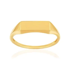 Chevalière or 375 jaune rectangle