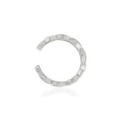 Clip d'oreille earcuff argent 925, effet tressé