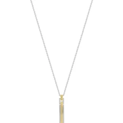 Collier acier bicolore 55 cm