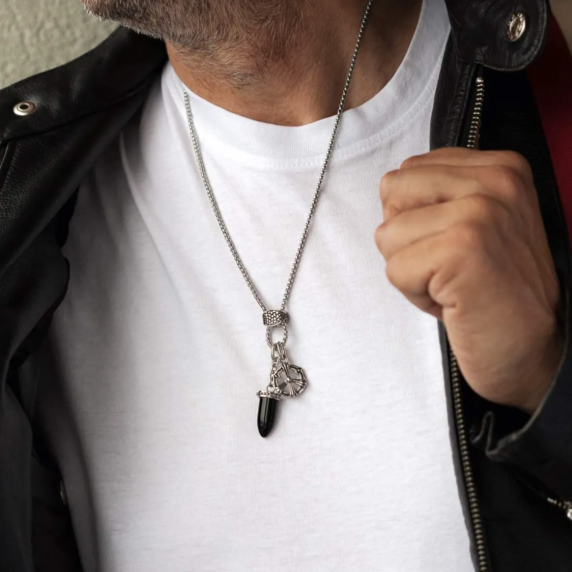 Collier acier 62 cm