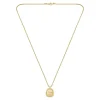 Collier acier doré jaune 56cm