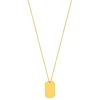 Collier acier doré jaune 55 cm