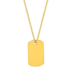 Collier acier doré jaune 55 cm