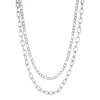 Collier acier maille cheval et fantaisie 44,5 cm