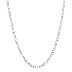 Collier acier maille gourmette 60 cm