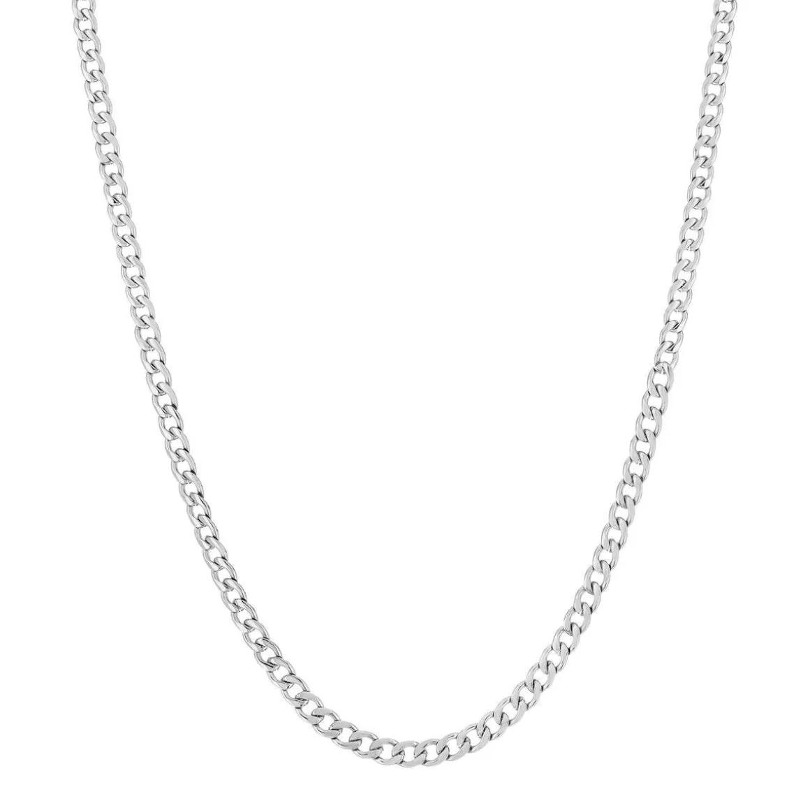 Collier acier maille gourmette 60 cm