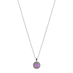 Collier argent amethyste marcassites 45 cm
