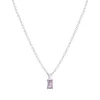 Collier argent 925 améthyste et topaze blanche 45cm