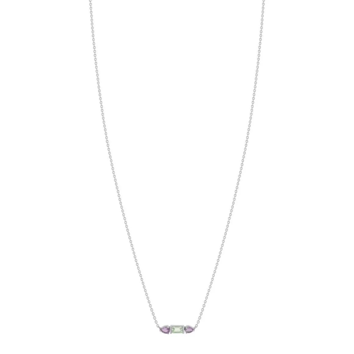 Collier argent 925 améthystes 45cm