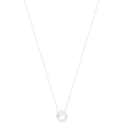 Collier argent 925 anneaux entrelacés personnalisables 45 cm
