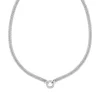 Collier argent 925 anneau zirconias 42 cm