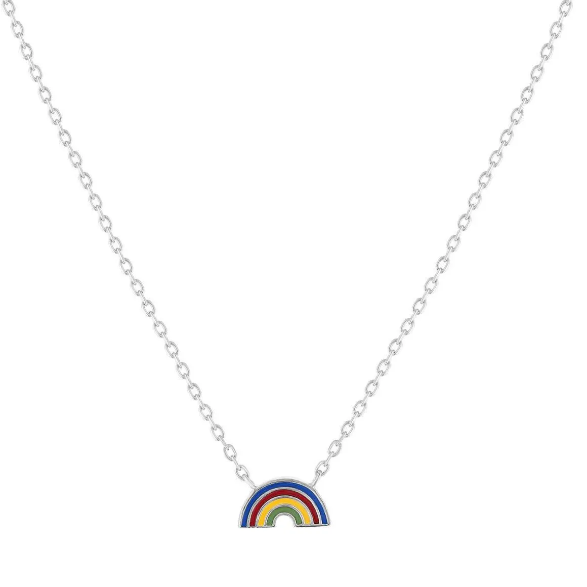 Collier argent 925 arc en ciel 37cm