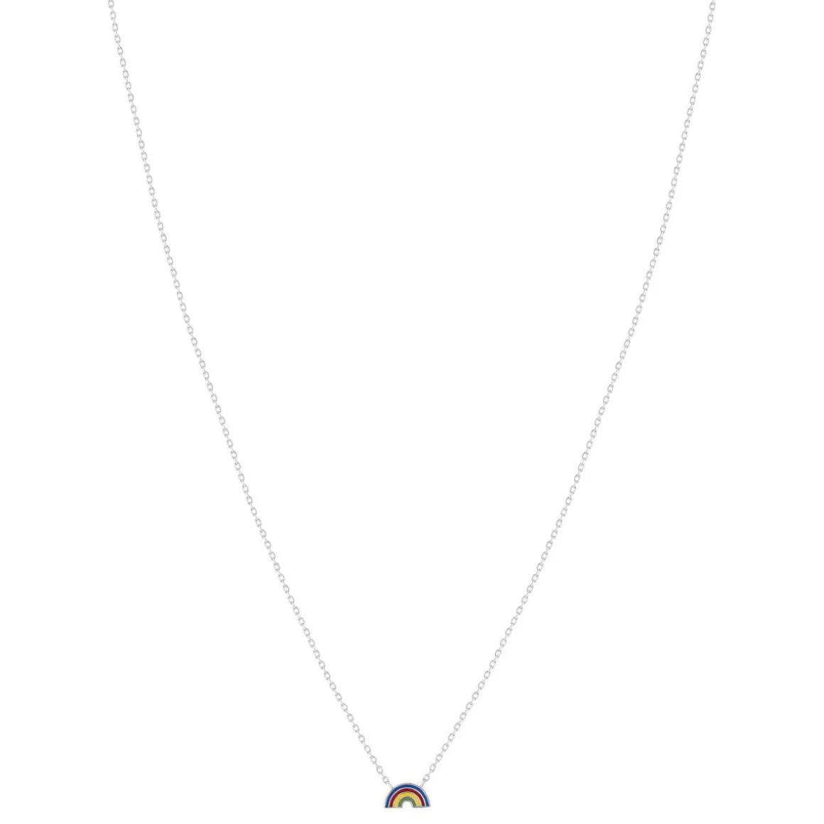 Collier argent 925 arc en ciel 37cm