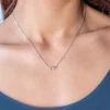Collier argent 925 citrines et zirconias 45cm