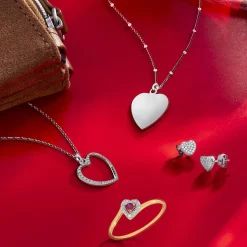 Collier argent 925 coeur 45cm