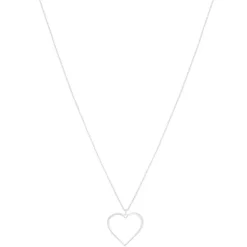 Collier argent 925 coeur 44 cm