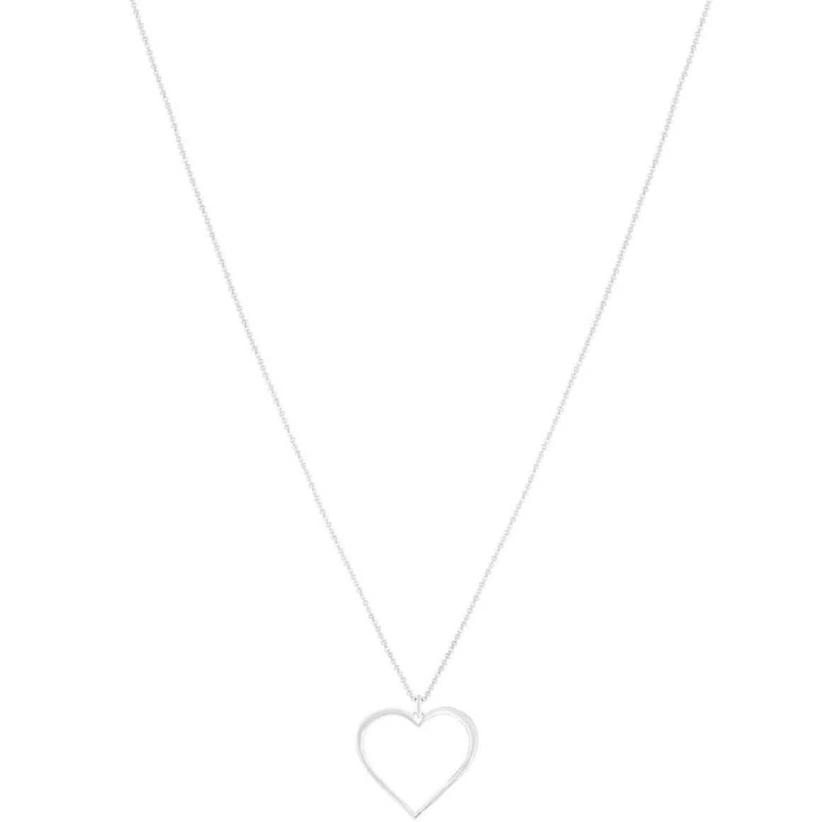 Collier argent 925 coeur 44 cm