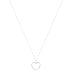 Collier argent 925 coeur 45cm