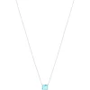 Collier argent 925 cristal bleu 45cm