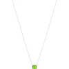 Collier argent 925 cristal vert 45cm