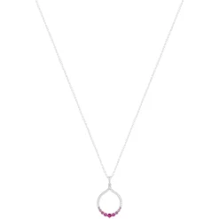 Collier argent 925 et pierres synthétiques 45cm