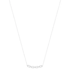Collier argent 925 et zirconias 45cm