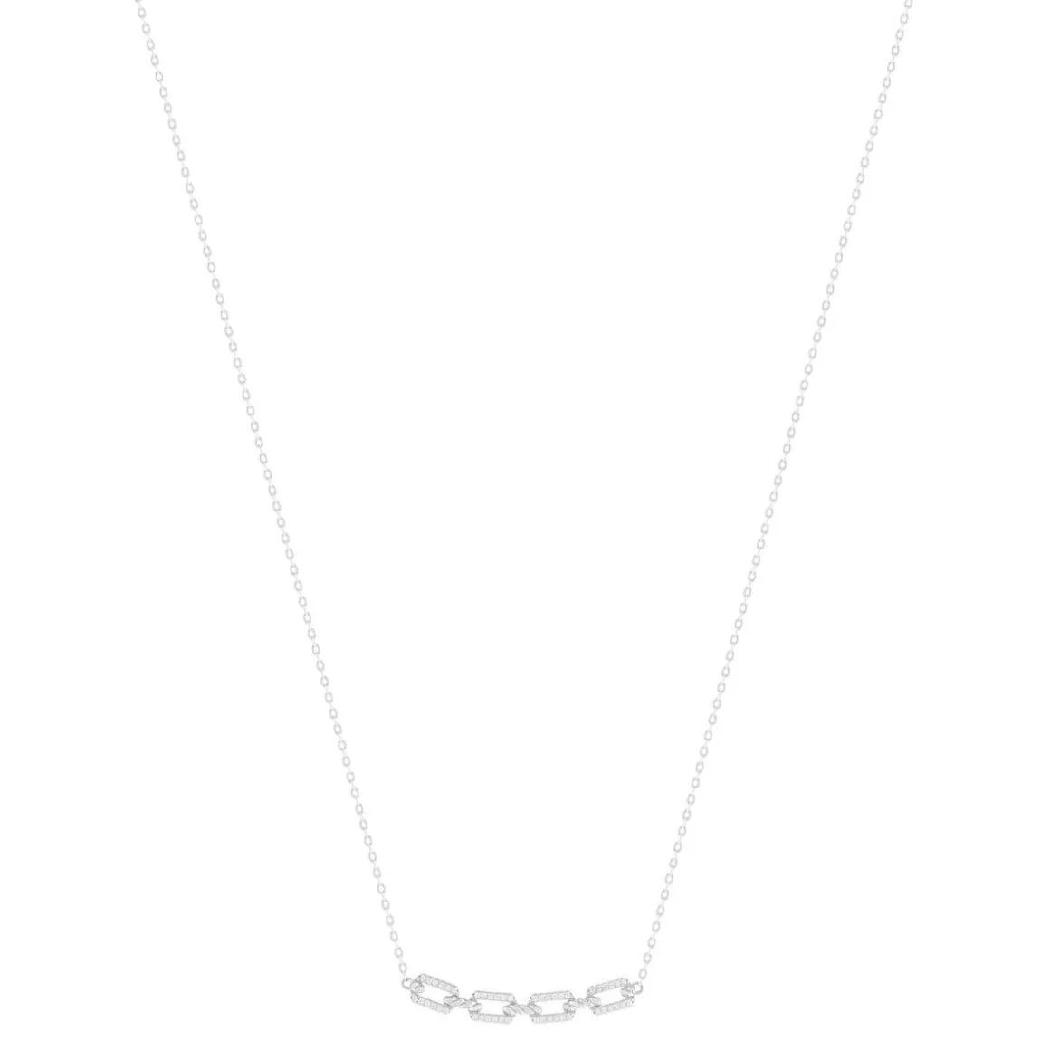 Collier argent 925 et zirconias 45cm