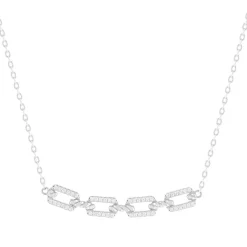 Collier argent 925 et zirconias 45cm