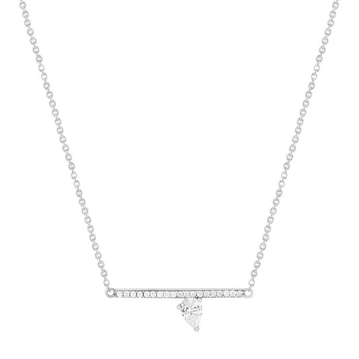Collier argent 925 et zirconias 45cm