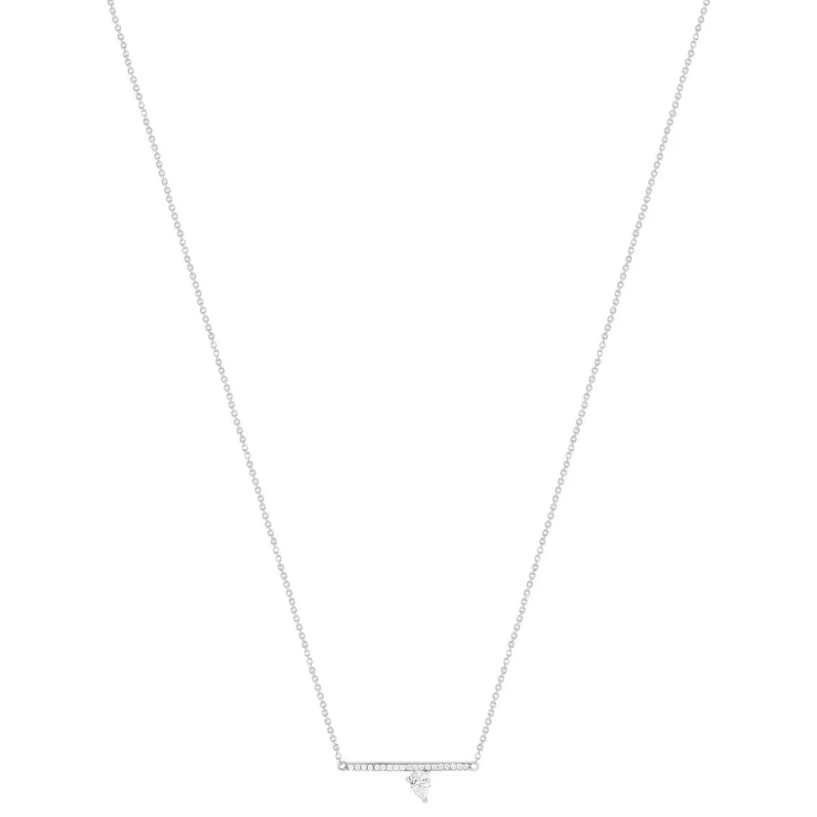 Collier argent 925 et zirconias 45cm