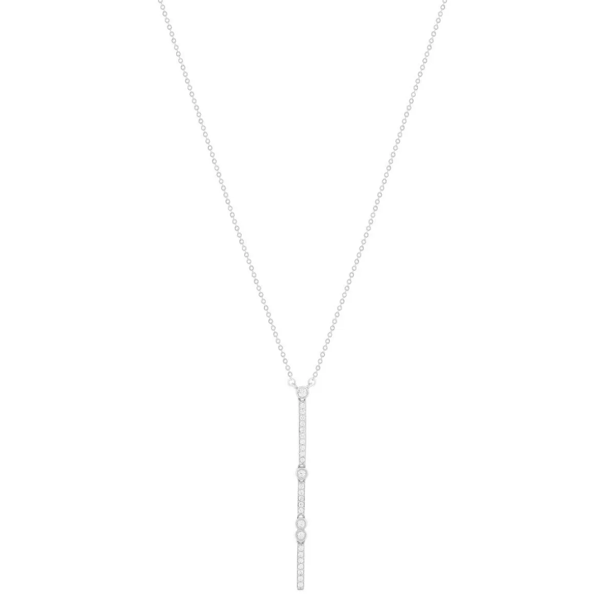 Collier argent 925 et zirconias 45cm