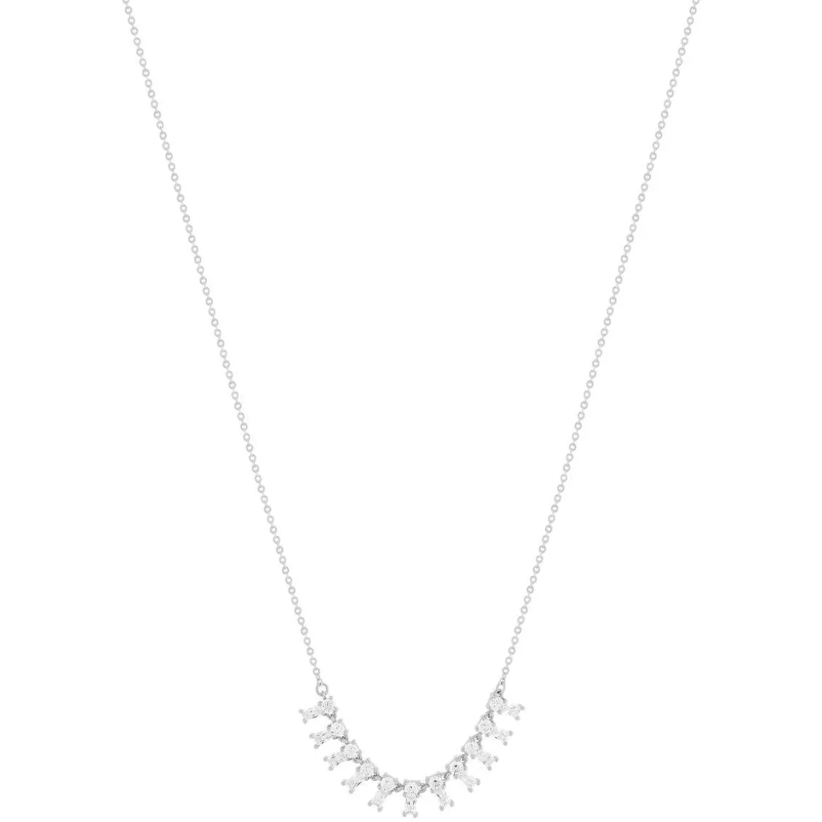 Collier argent 925 et zirconias 45cm