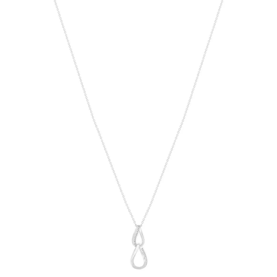 Collier argent 925 et zirconias 45cm