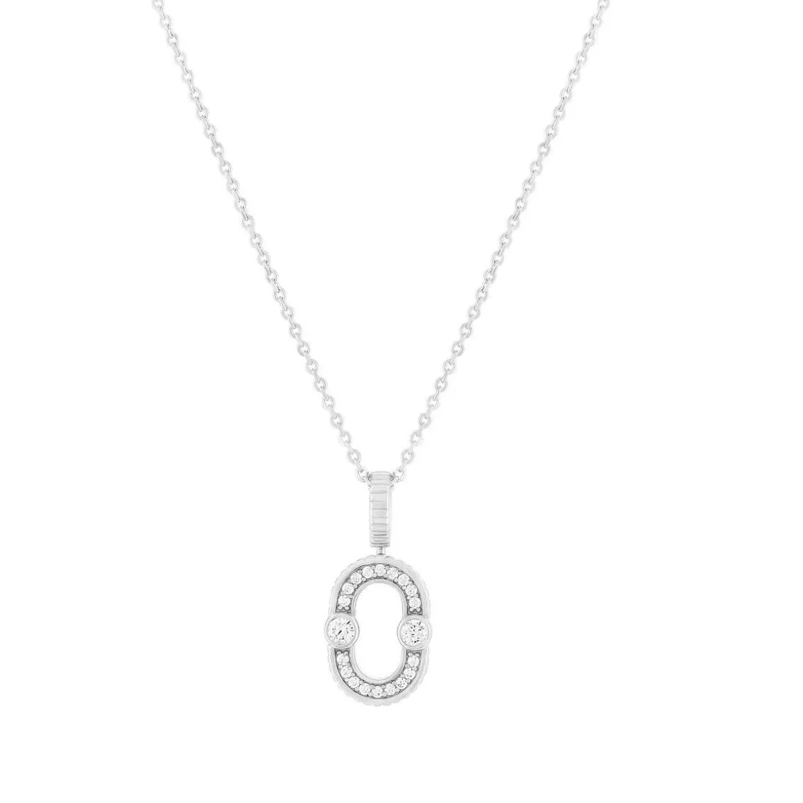 Collier argent 925 et zirconias 45cm
