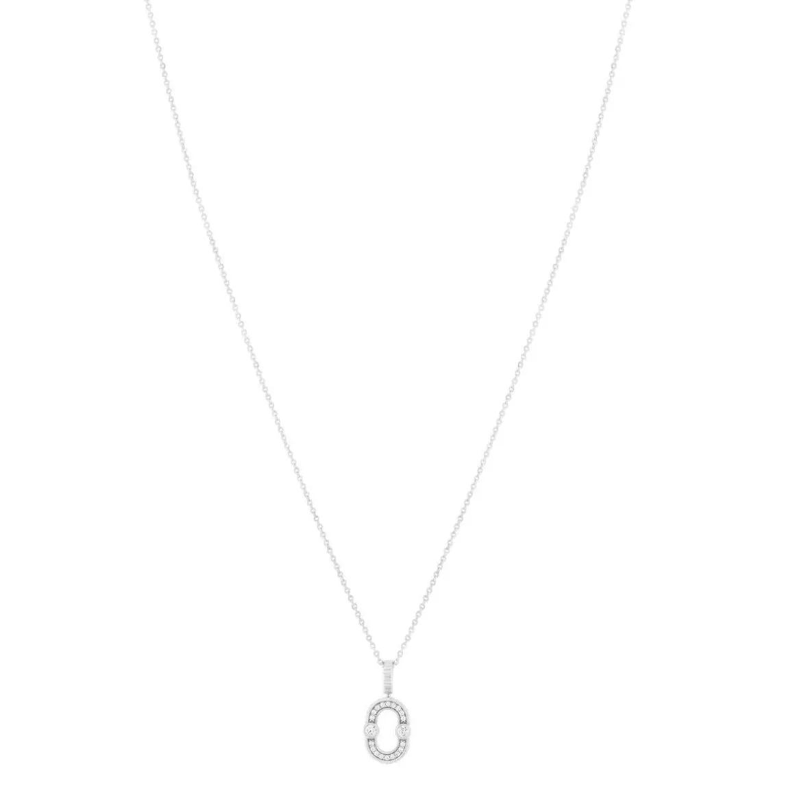 Collier argent 925 et zirconias 45cm