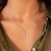 Collier argent 925 et zirconias 45cm