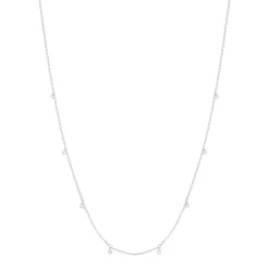 Collier argent 925 et zirconias 45cm