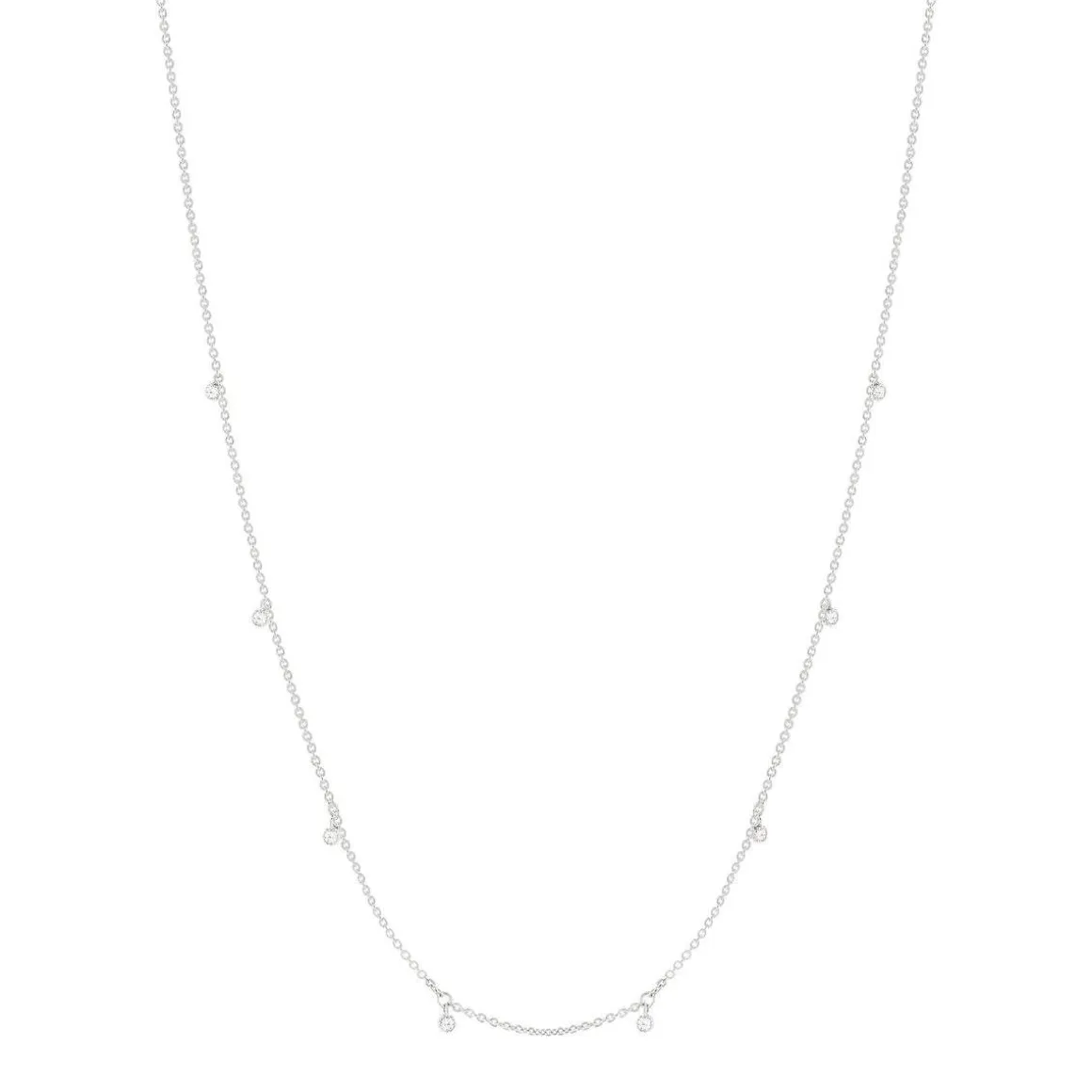 Collier argent 925 et zirconias 45cm