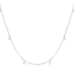 Collier argent 925 et zirconias 45cm