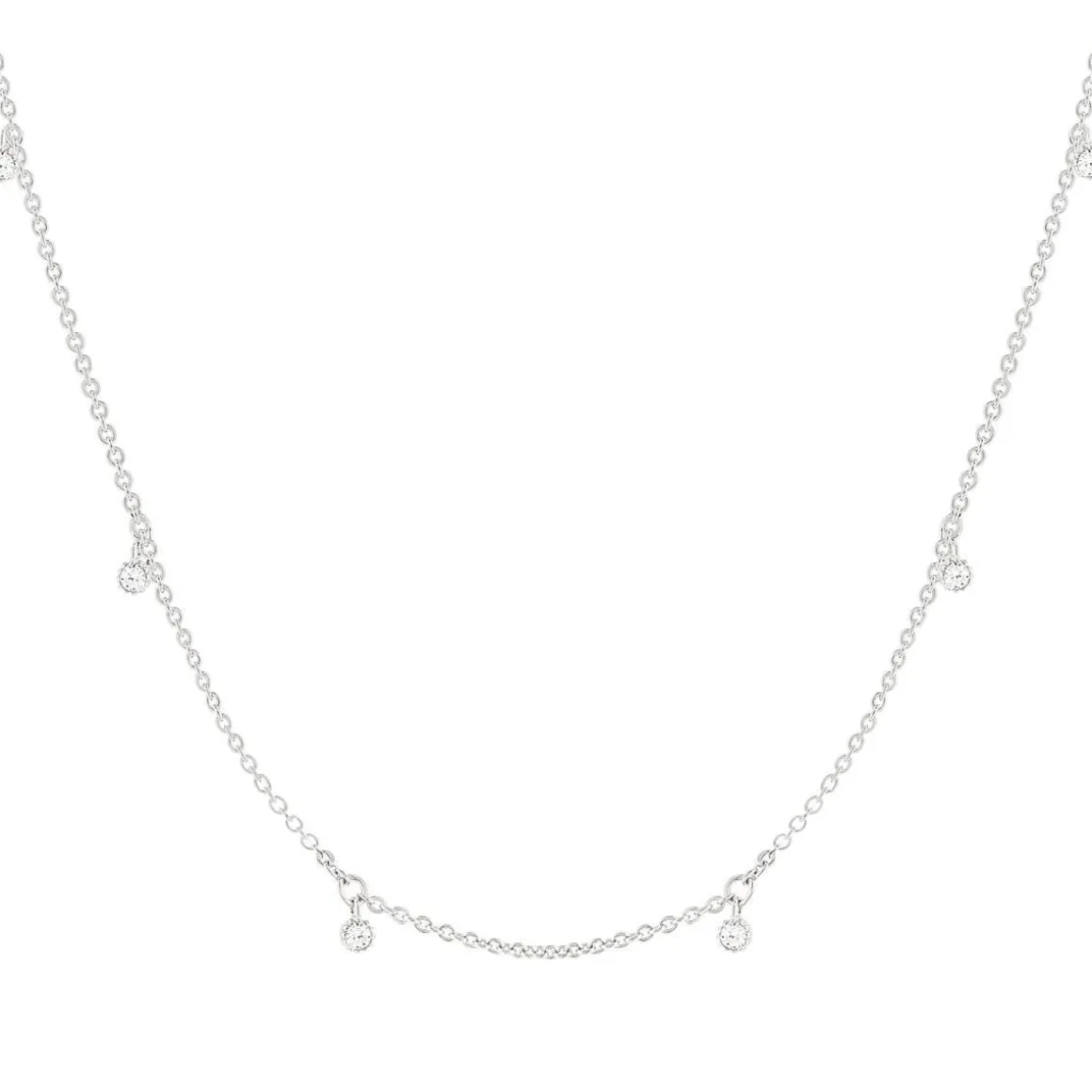 Collier argent 925 et zirconias 45cm