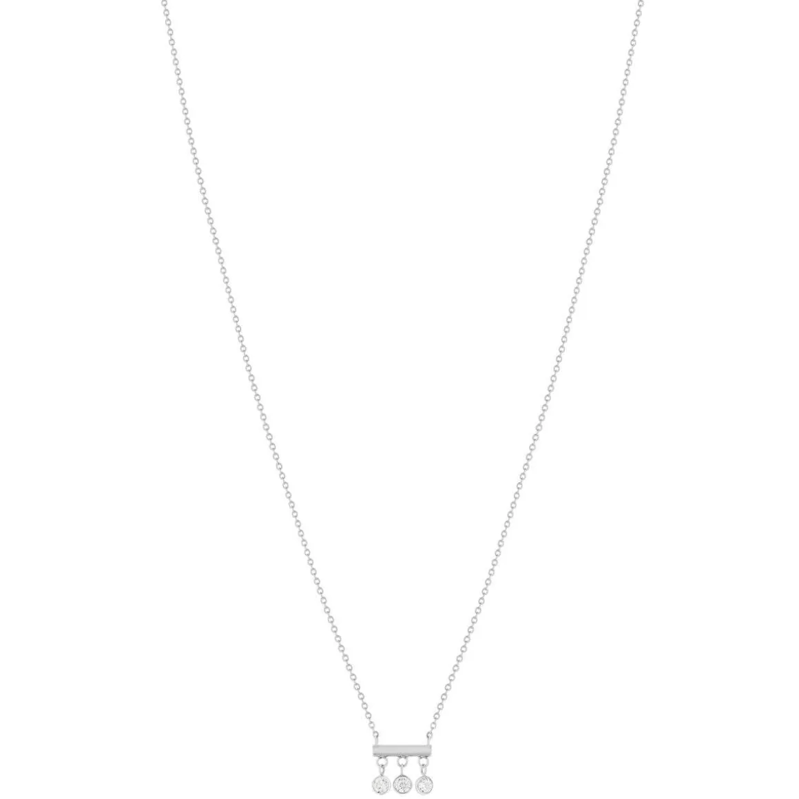 Collier argent 925 et zirconias 45cm