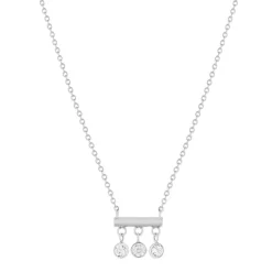 Collier argent 925 et zirconias 45cm