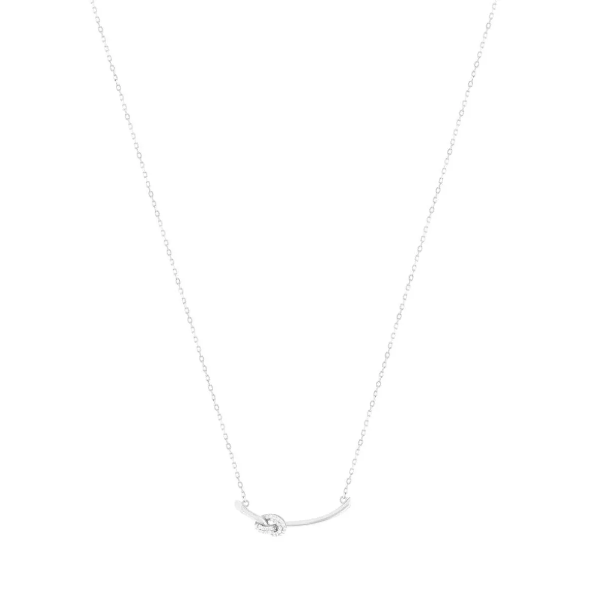 Collier argent 925 et zirconias 45cm