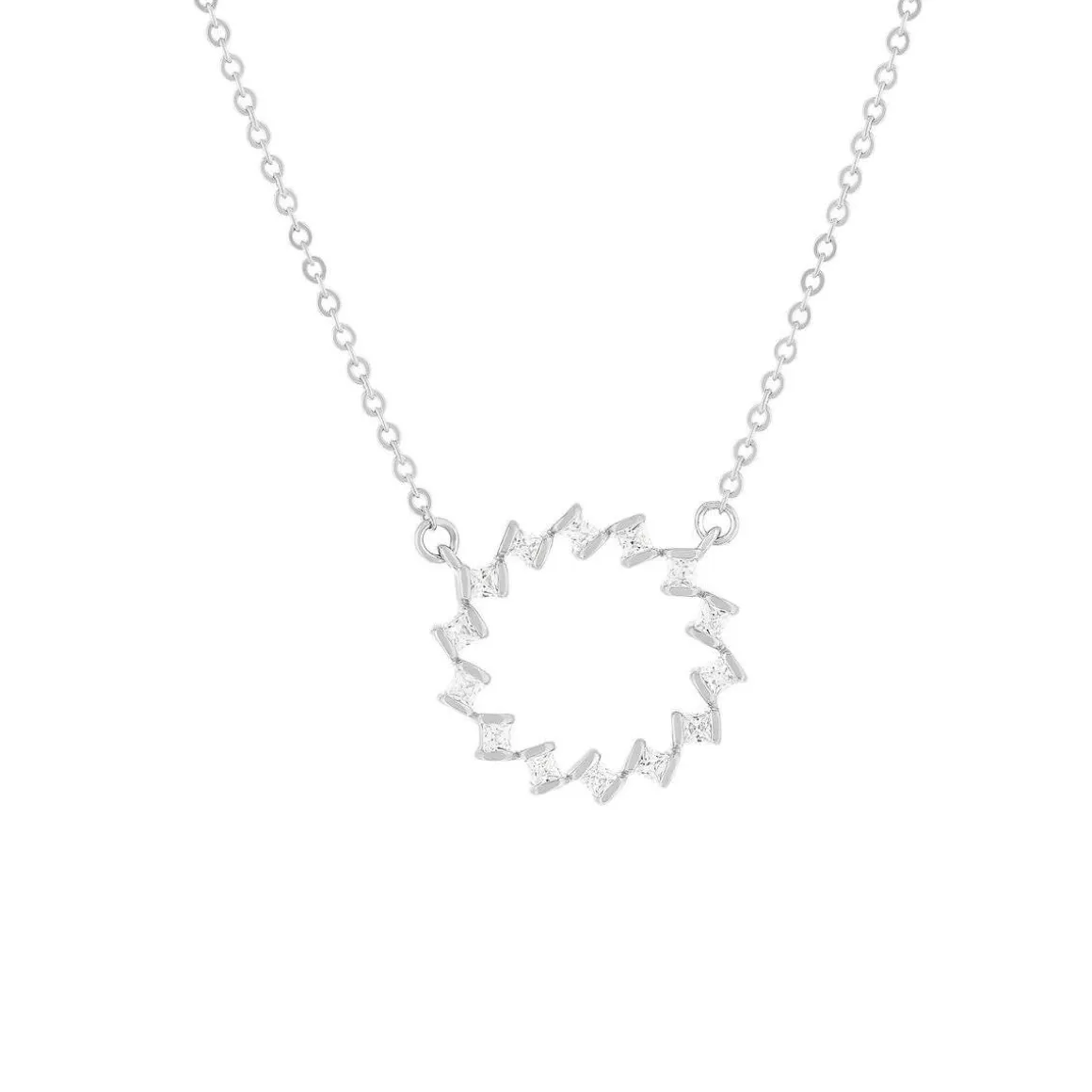 Collier argent 925 et zirconias 45cm