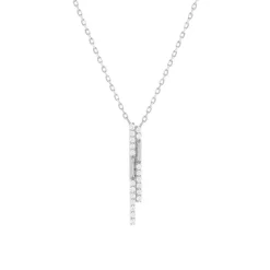 Collier argent 925 et zirconias 45cm