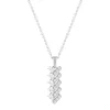 Collier argent  925 et zirconias 45cm