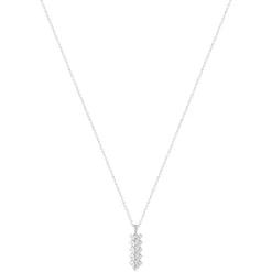 Collier argent 925 et zirconias 45cm