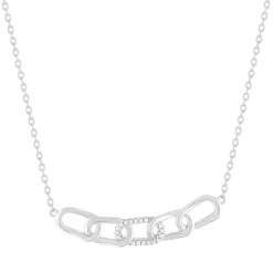 Collier argent 925 et zirconias 45cm