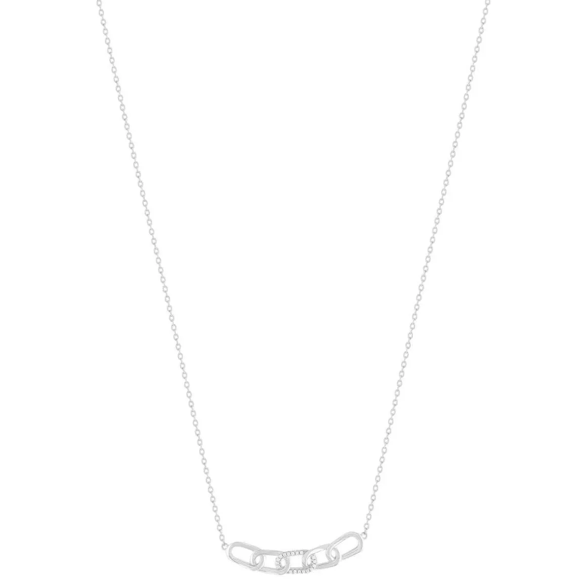 Collier argent 925 et zirconias 45cm