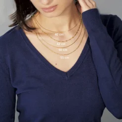 Collier argent 925 et zirconias 45cm